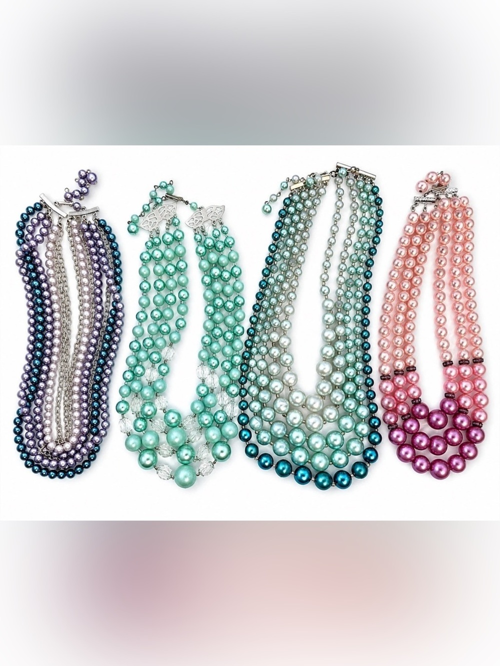 Vintage Beaded Pearl Necklaces Collection